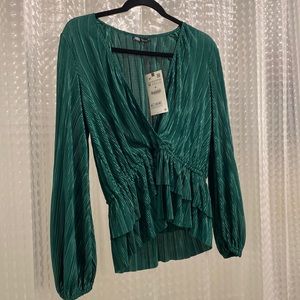 NTW ZARA WRAP BLOUSE SIZE M